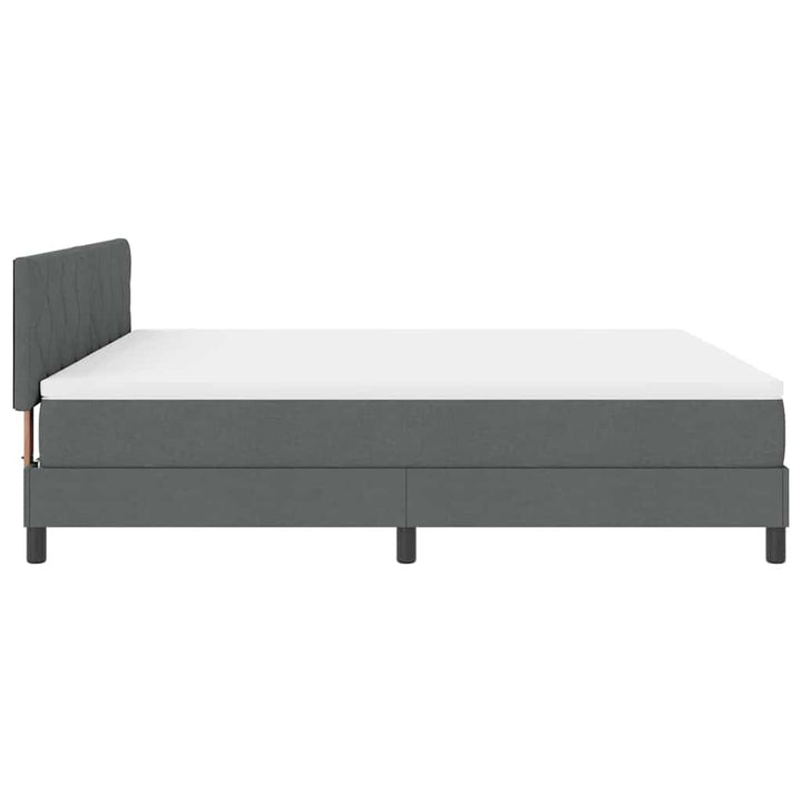 Box spring seng med hovedgærde Mørkegrå 180 x 200 cm Stof