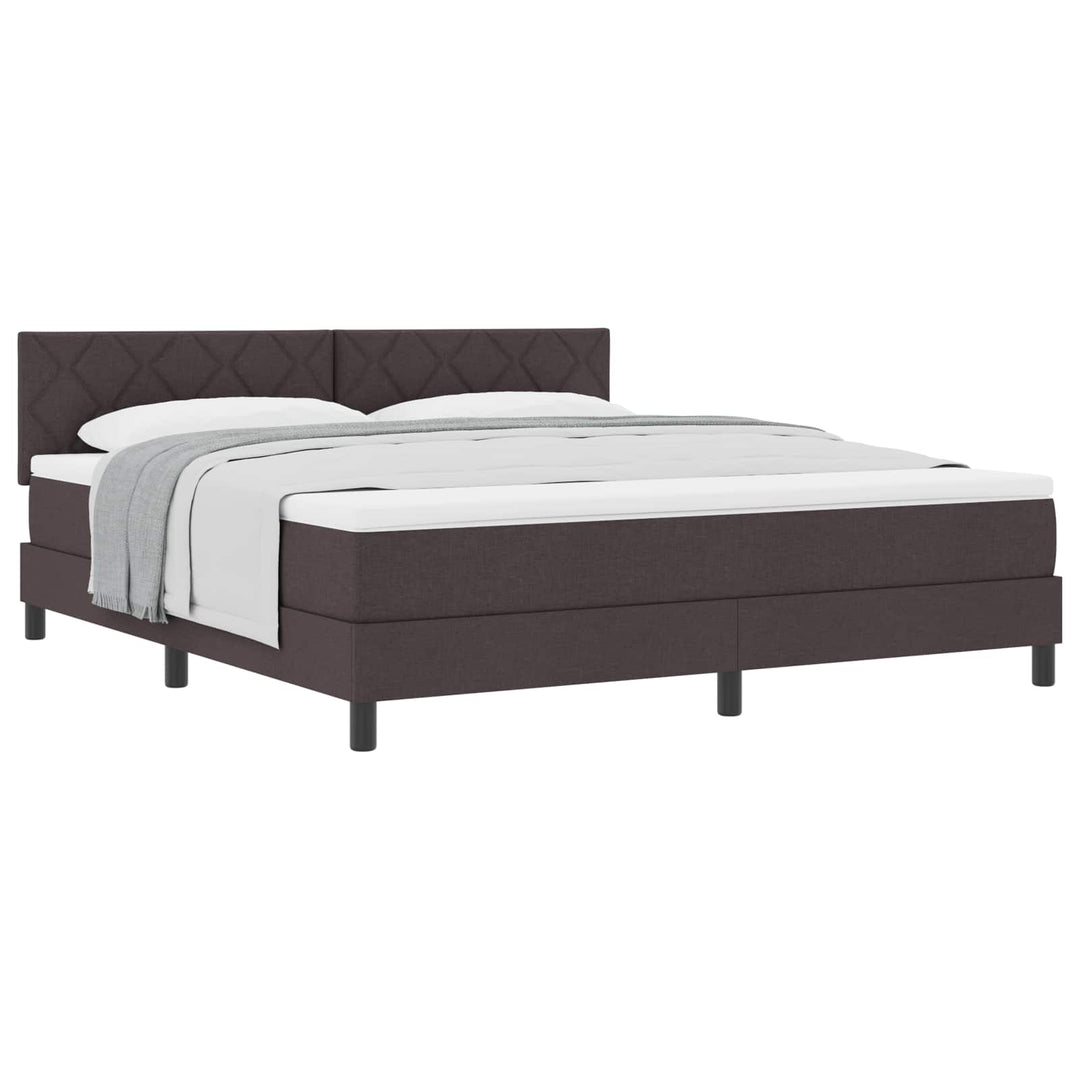 Box spring seng med pude Mørk Brun 180 x 200 cm Stof