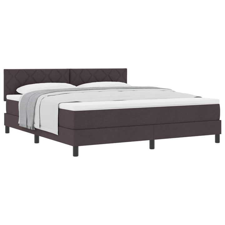 Box spring seng med pude Mørk Brun 180 x 200 cm Stof