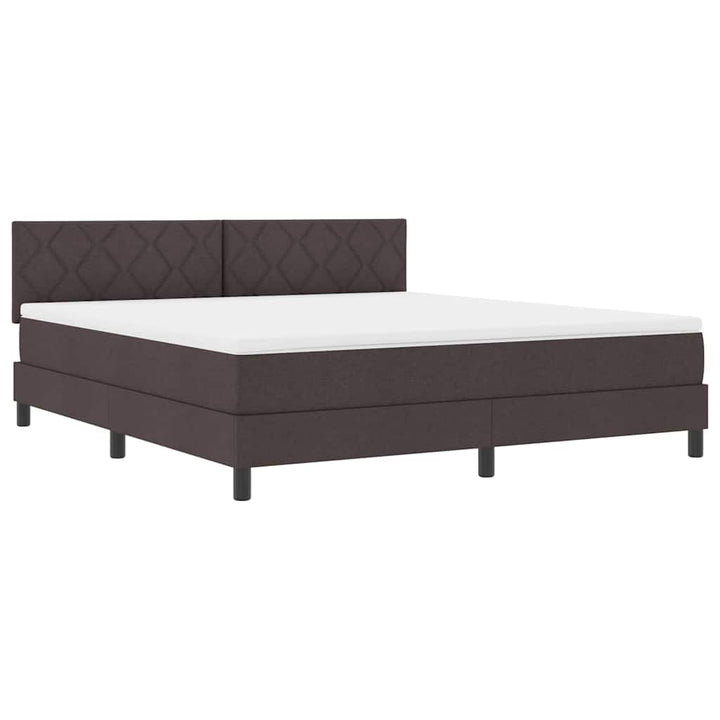 Box spring seng med pude Mørk Brun 180 x 200 cm Stof