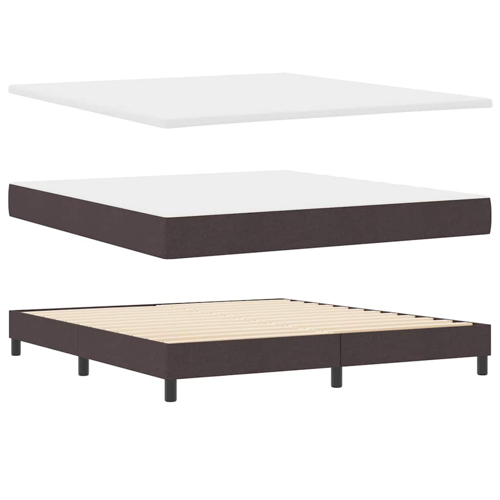 Box spring seng med pude Mørk Brun 180 x 200 cm Stof