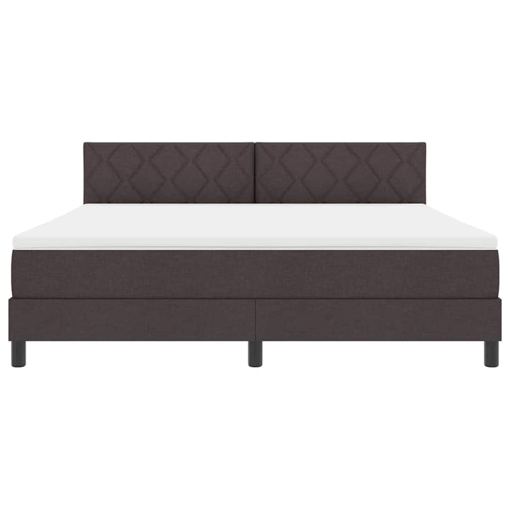 Box spring seng med pude Mørk Brun 180 x 200 cm Stof