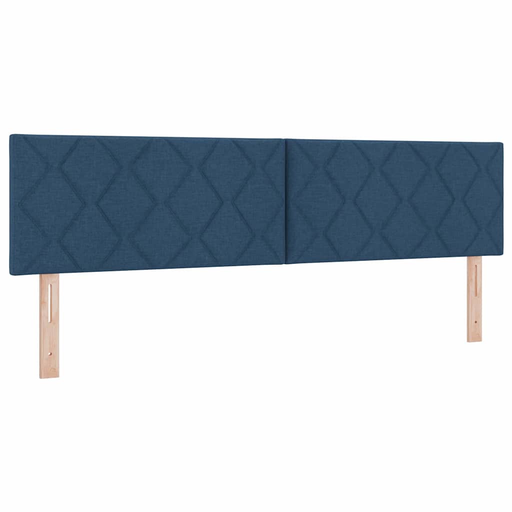 Box spring seng med hovedgærde Blå 180 x 200 cm Stof
