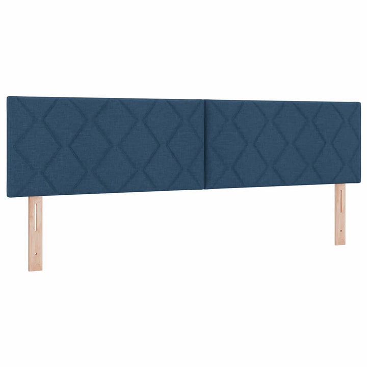 Box spring seng med hovedgærde Blå 180 x 200 cm Stof