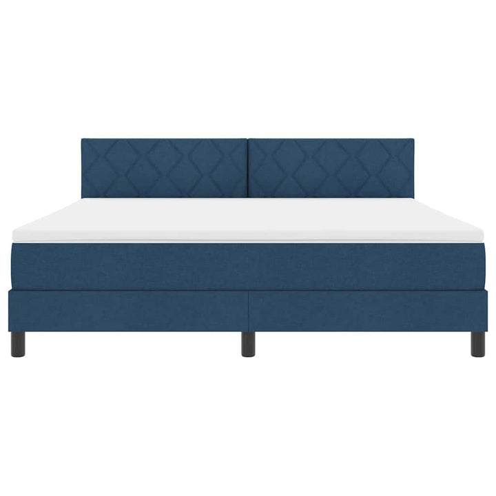 Box spring seng med hovedgærde Blå 180 x 200 cm Stof