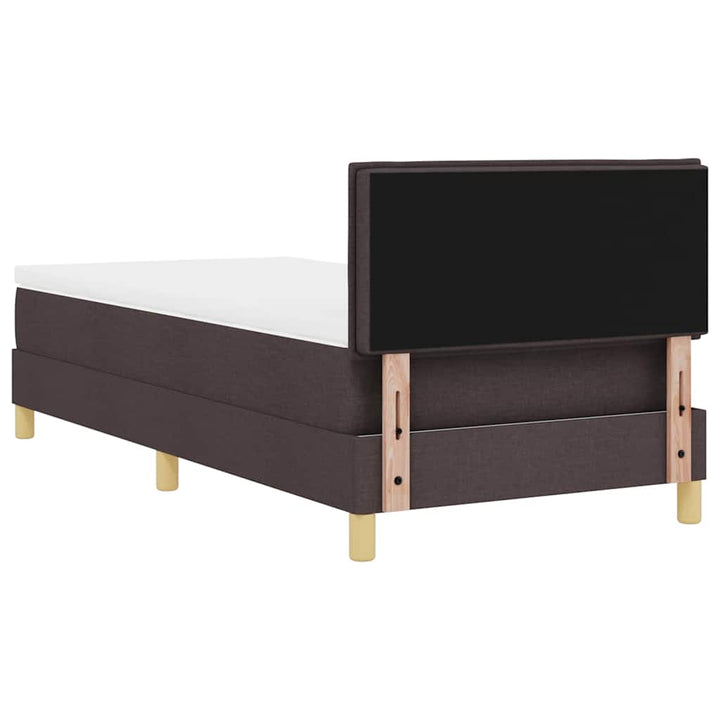Box spring seng med pude Mørk Brun 90 x 190 cm Stof