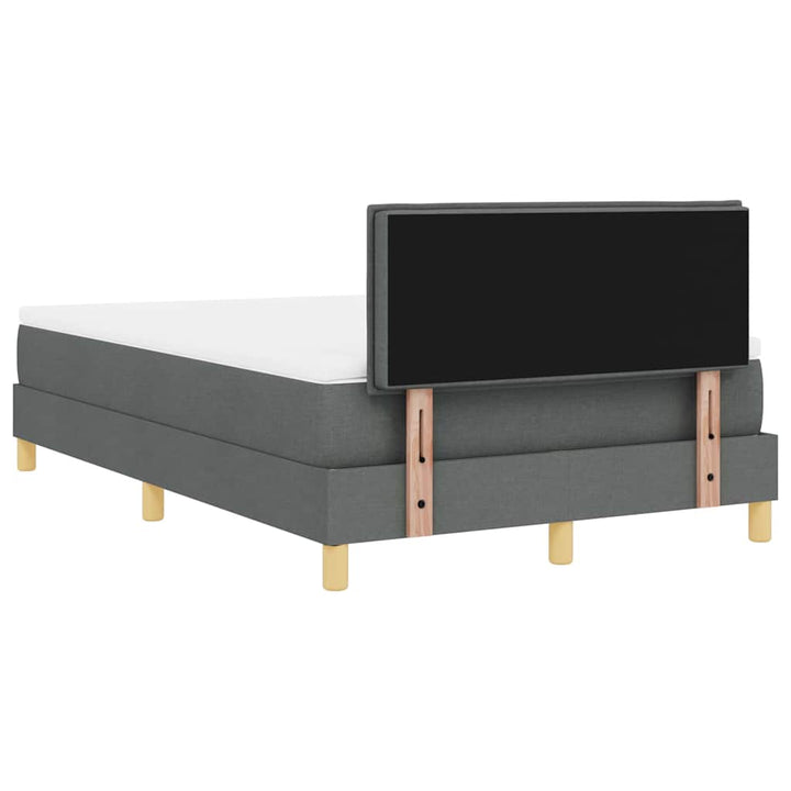 Box spring seng med pude Mørkegrå 120 x 190 cm Stof