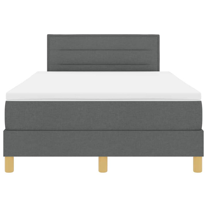 Box spring seng med pude Mørkegrå 120 x 190 cm Stof