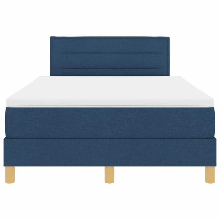 Box spring seng med pude med hovedgærde Blå 120 x 190 cm Stof