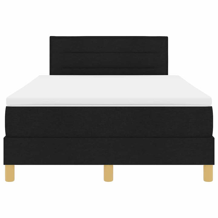 Box spring seng med pude med hovedgærde Sort 120 x 200 cm Stof
