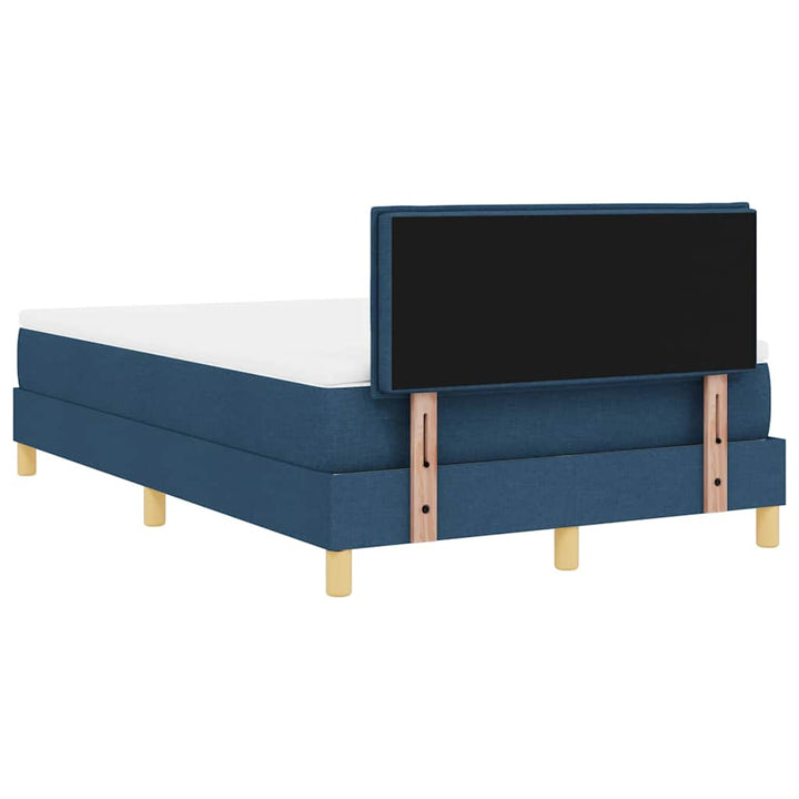 Box spring seng med pude med hovedgærde Blå 120 x 200 cm Stof