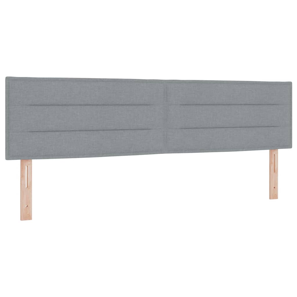 Box spring seng med pude Lysegrå 180 x 200 cm Stof
