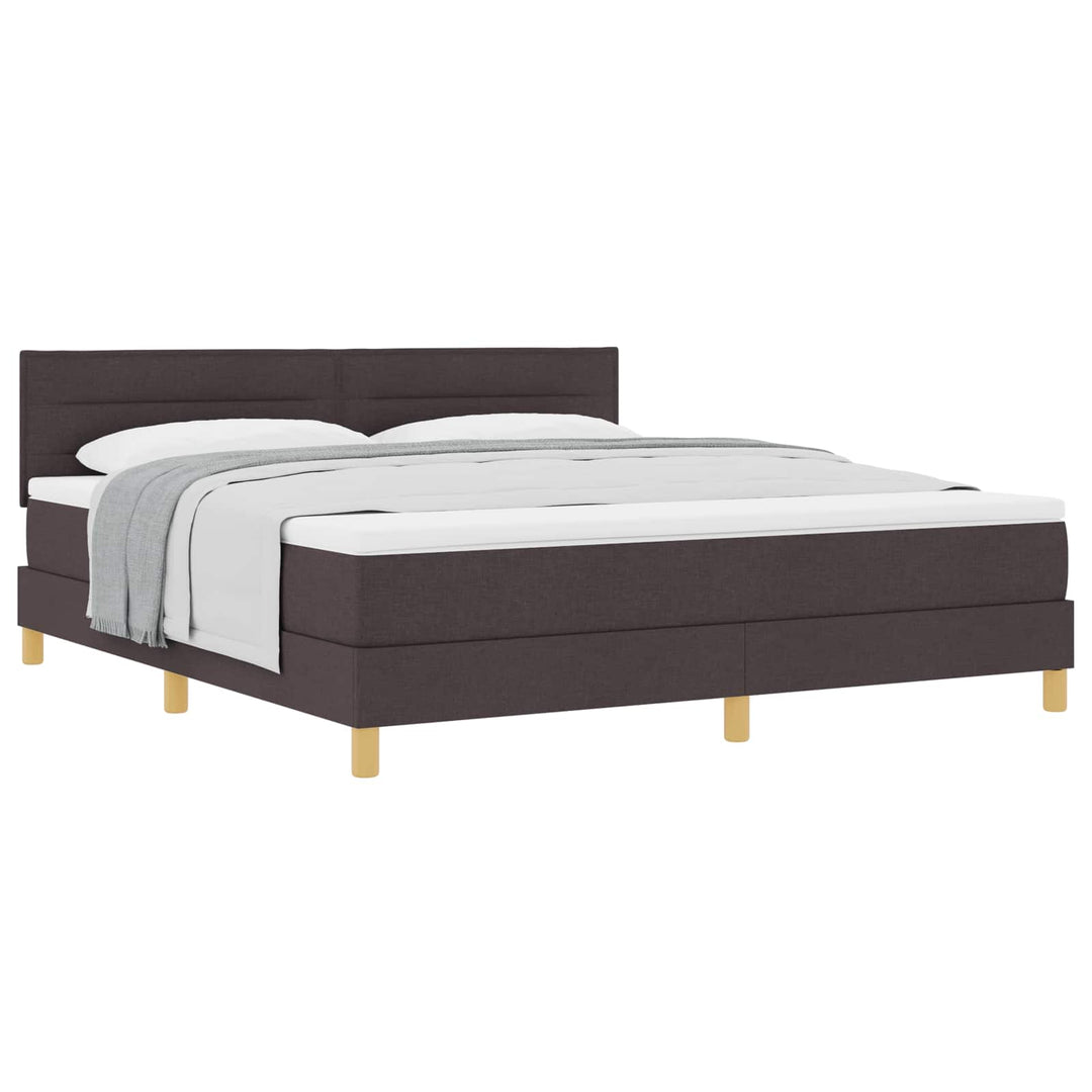 Box spring seng med pude Mørk Brun 180 x 200 cm Stof