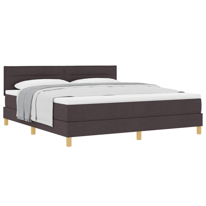 Box spring seng med pude Mørk Brun 180 x 200 cm Stof