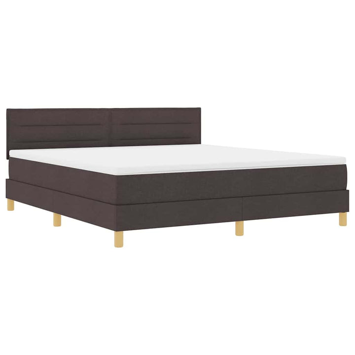 Box spring seng med pude Mørk Brun 180 x 200 cm Stof