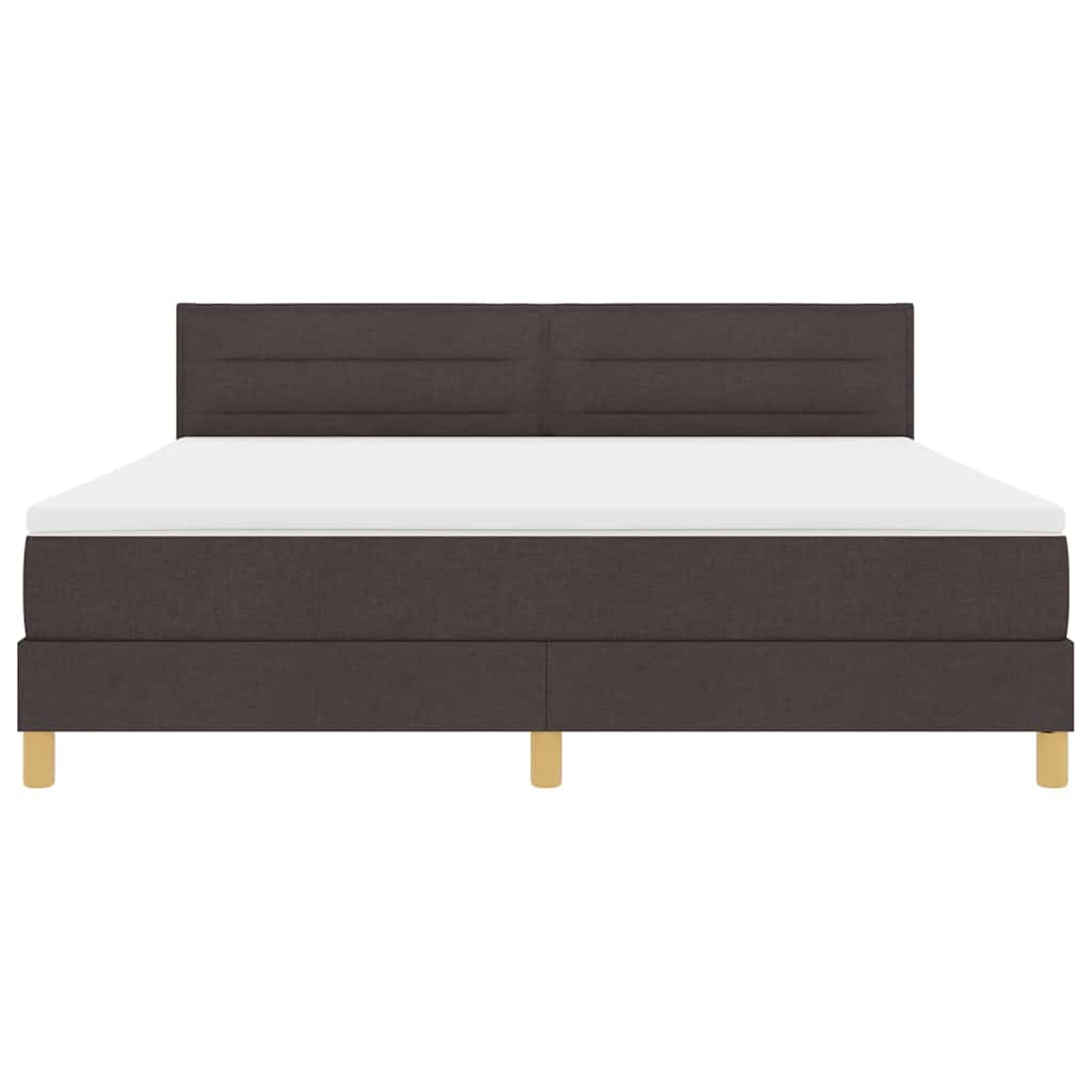 Box spring seng med pude Mørk Brun 180 x 200 cm Stof