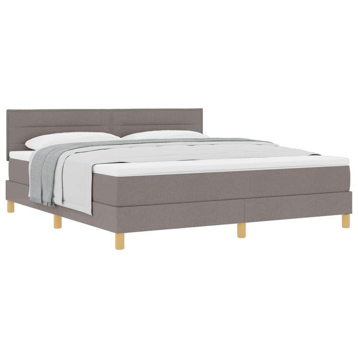 Box spring seng med pude Gråbrun 180 x 200 cm Stof