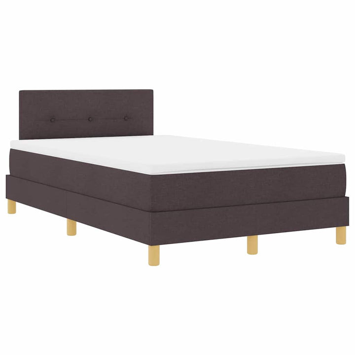 Box spring seng med pude Mørk Brun 120 x 190 cm Stof