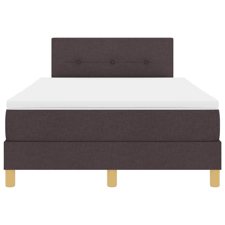 Box spring seng med pude Mørk Brun 120 x 190 cm Stof