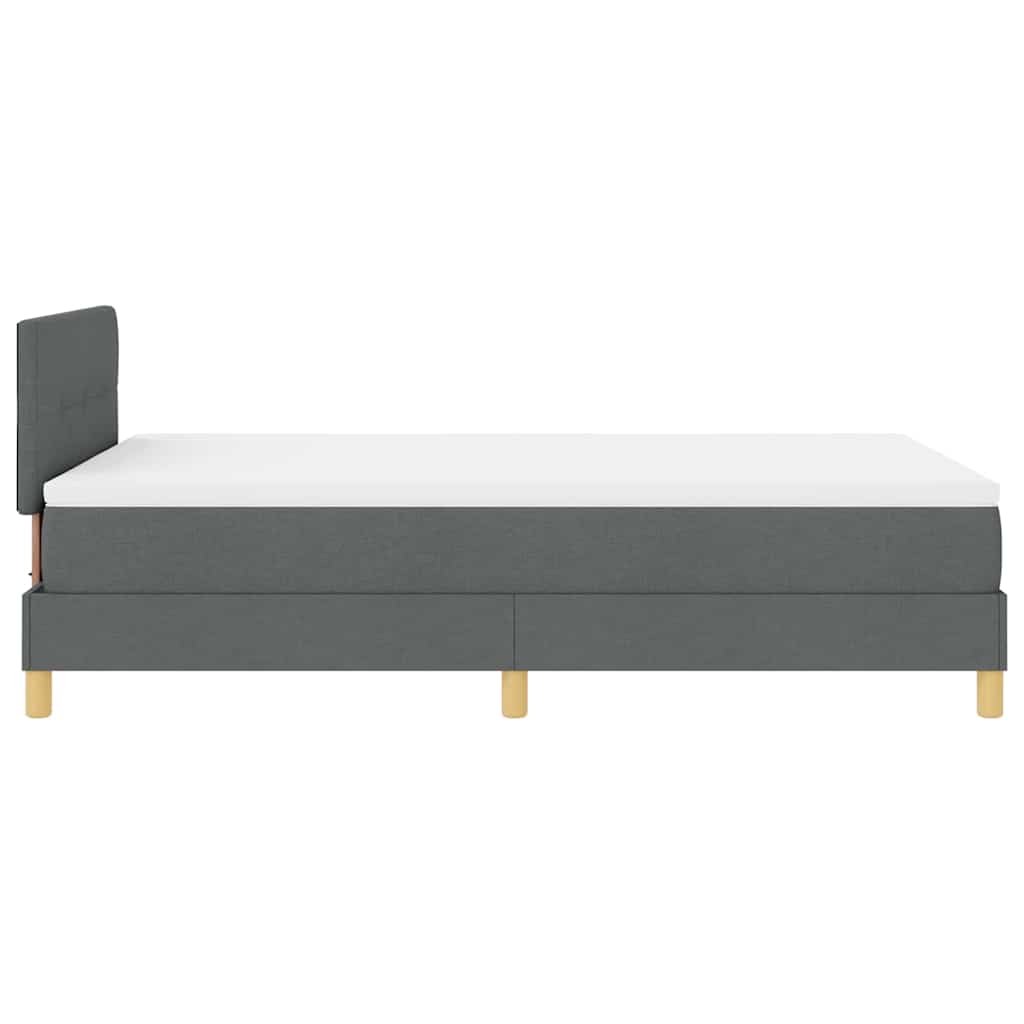 Box spring seng med pude Mørkegrå 120 x 200 cm Stof