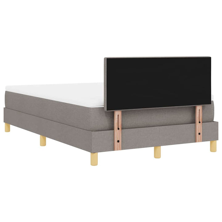 Box spring seng med pude Gråbrun 120 x 200 cm Stof