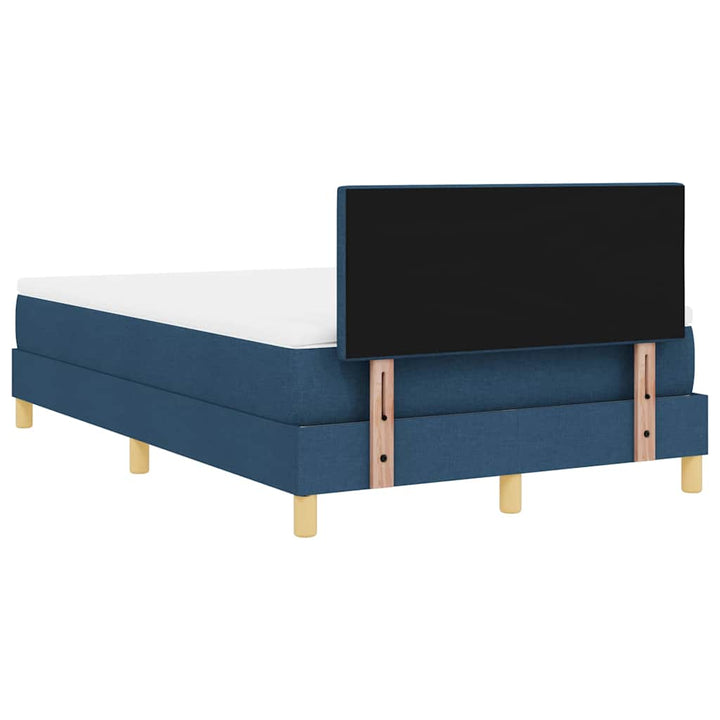 Box spring seng med pude med hovedgærde Blå 120 x 200 cm Stof
