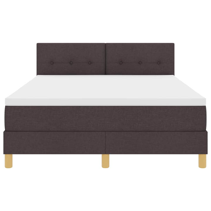 Box spring seng med pude Mørk Brun 140 x 200 cm Stof