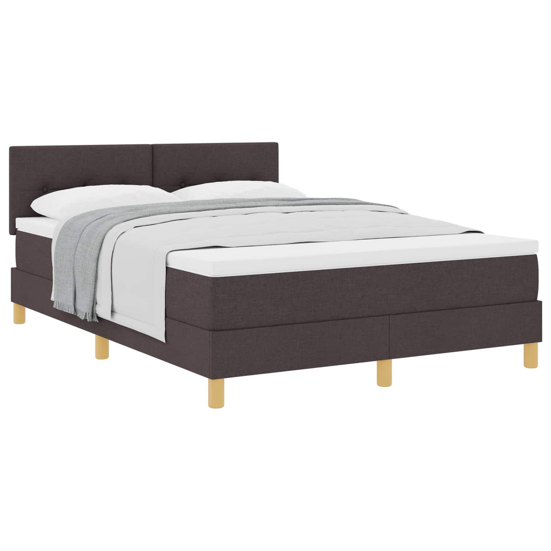 Box spring seng med pude Mørk Brun 160 x 200 cm Stof