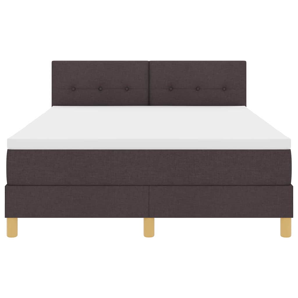 Box spring seng med pude Mørk Brun 160 x 200 cm Stof