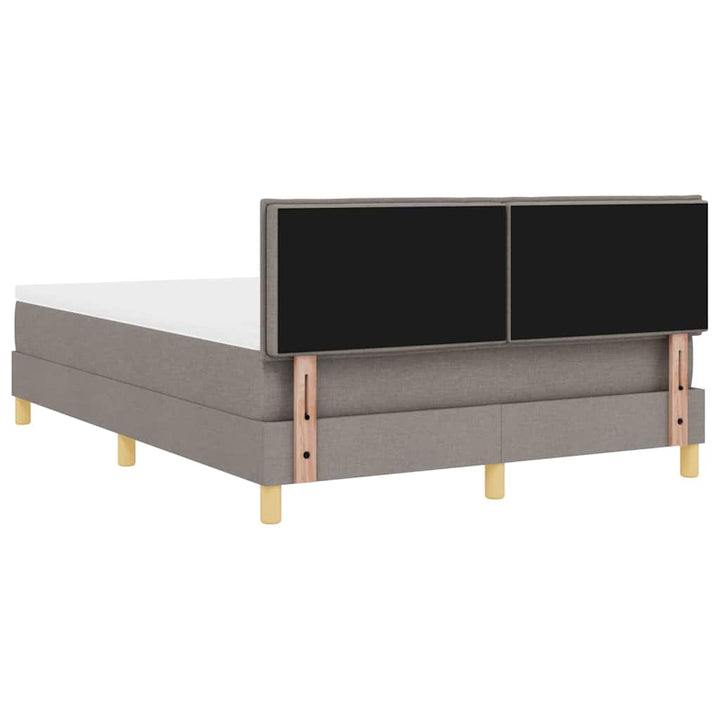 Box spring seng med pude Gråbrun 160 x 200 cm Stof