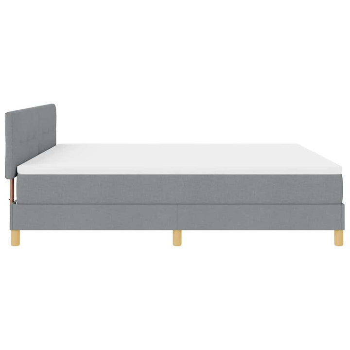 Box spring seng med pude Lysegrå 180 x 200 cm Stof