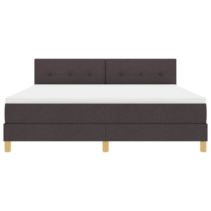Box spring seng med pude Mørk Brun 180 x 200 cm Stof