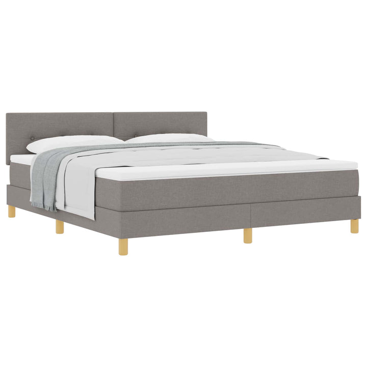 Box spring seng med pude Gråbrun 180 x 200 cm Stof