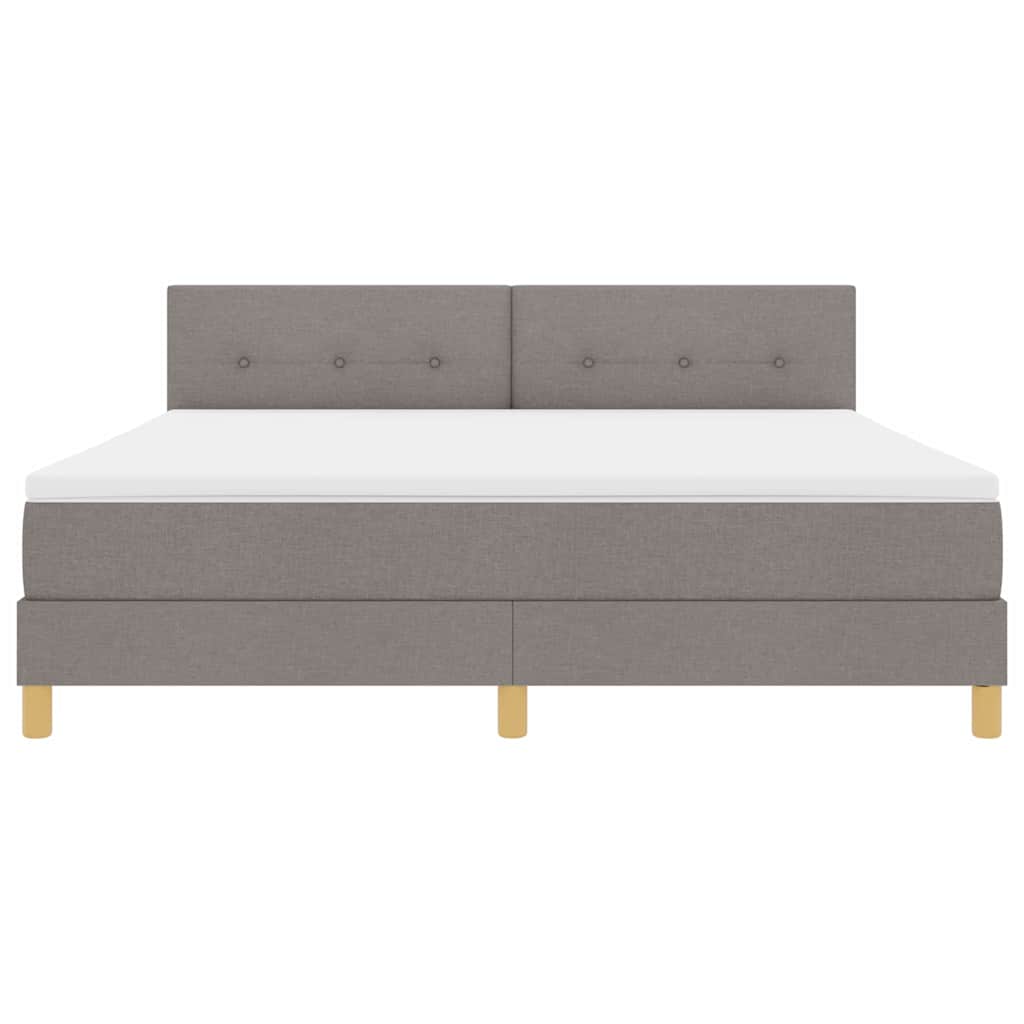 Box spring seng med pude Gråbrun 180 x 200 cm Stof