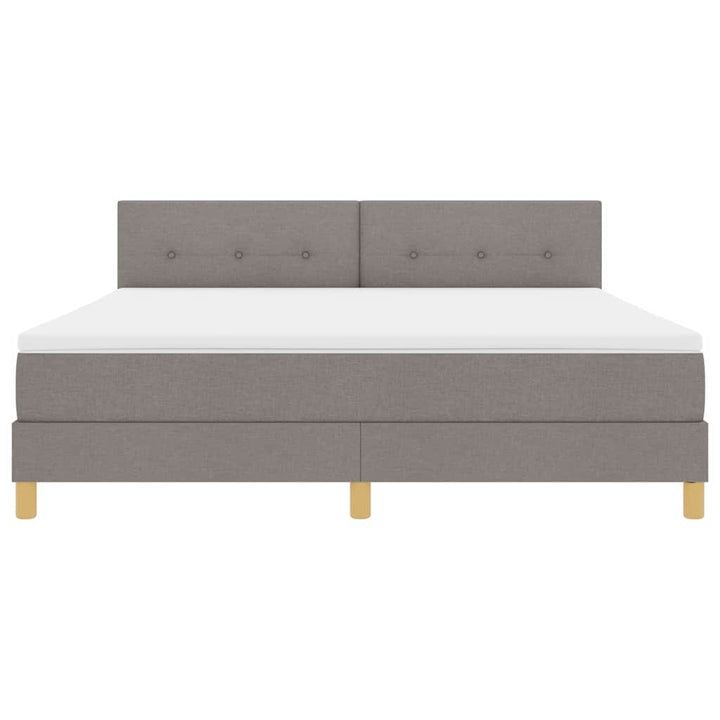 Box spring seng med pude Gråbrun 180 x 200 cm Stof