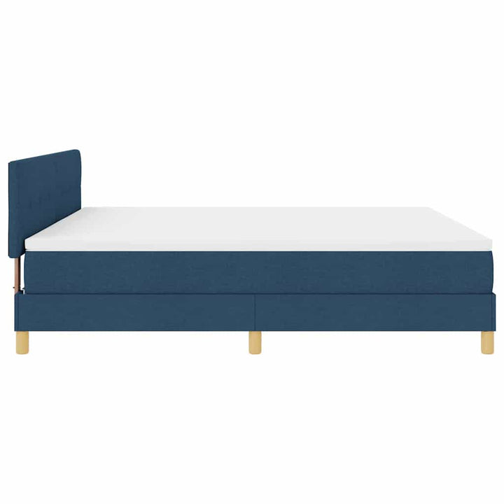 Box spring seng med pude med hovedgærde Blå 180 x 200 cm Stof