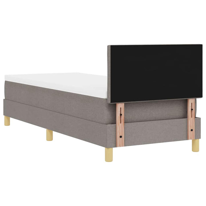 Box spring seng med pude Gråbrun 80 x 200 cm Stof