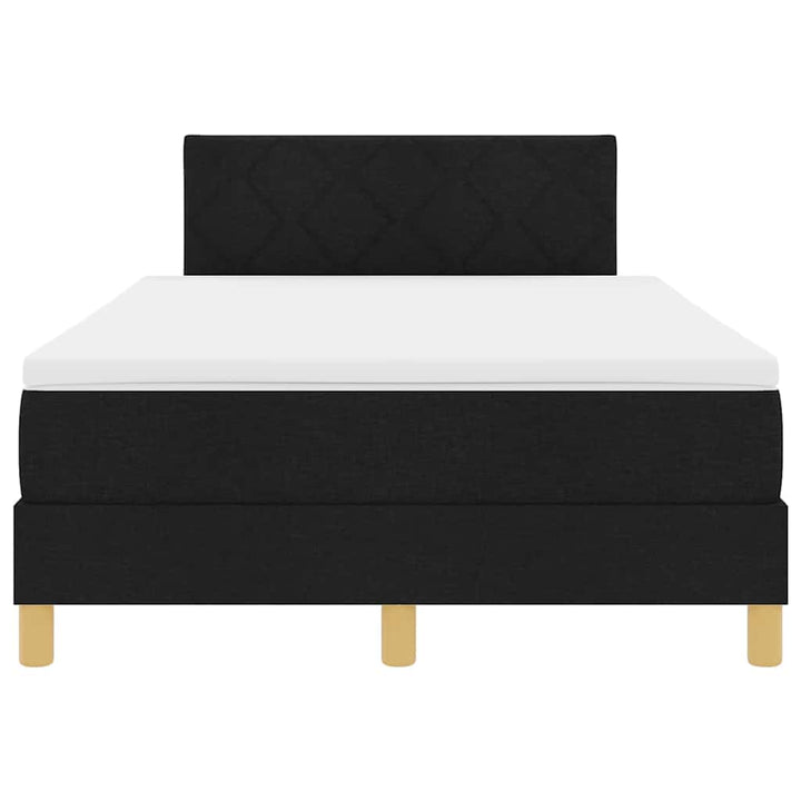 Box spring seng med pude med hovedgærde Sort 120 x 190 cm Stof