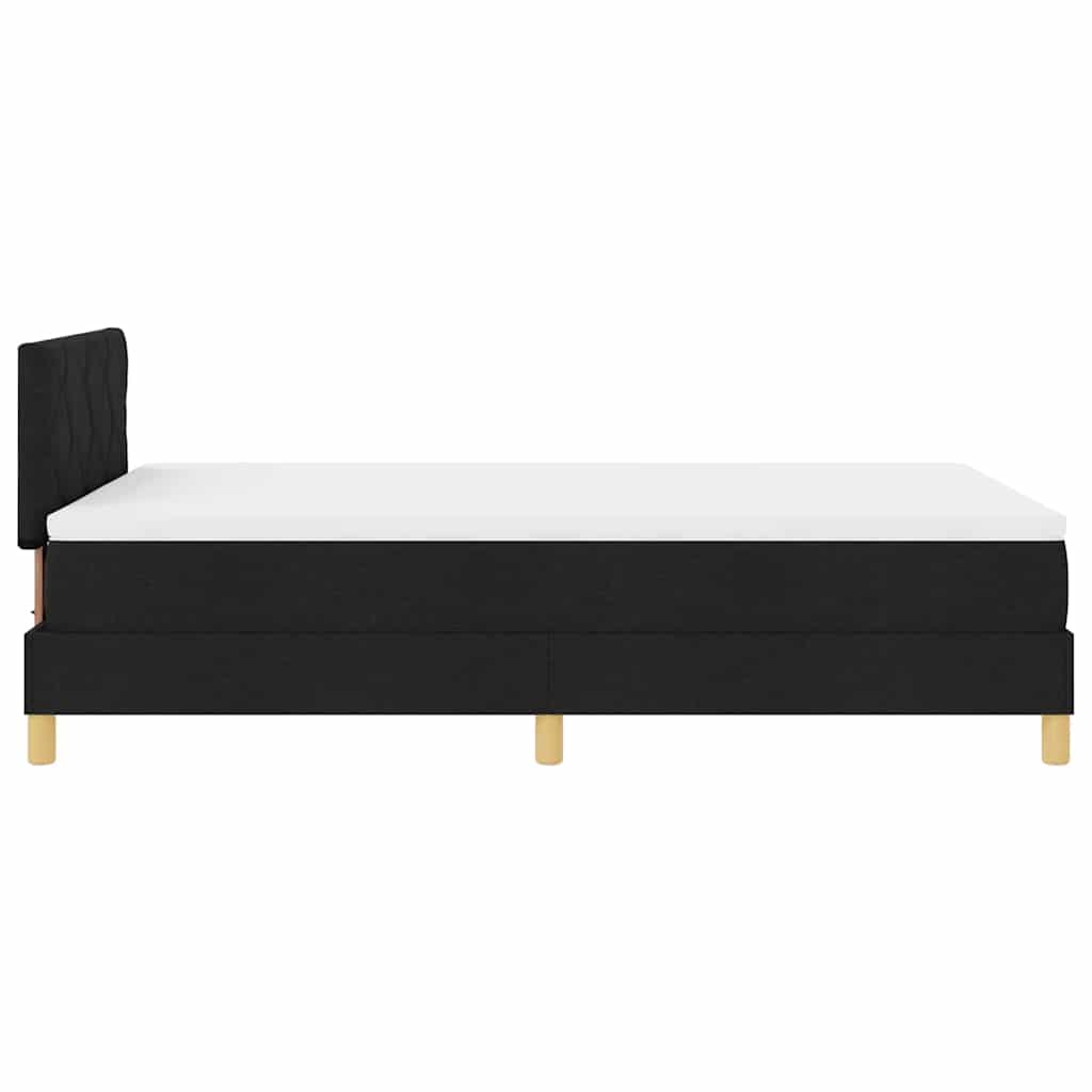 Box spring seng med pude med hovedgærde Sort 120 x 190 cm Stof