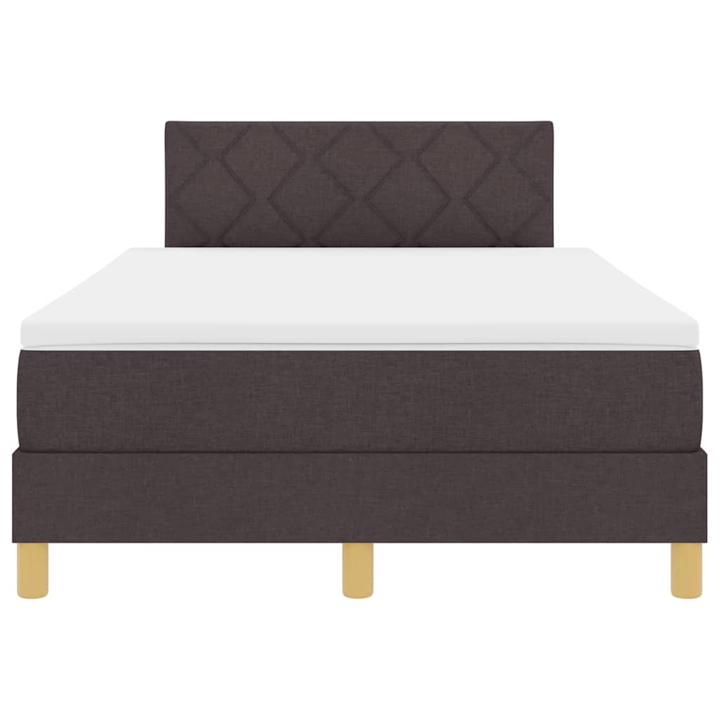 Box spring seng med pude Mørk Brun 120 x 190 cm Stof