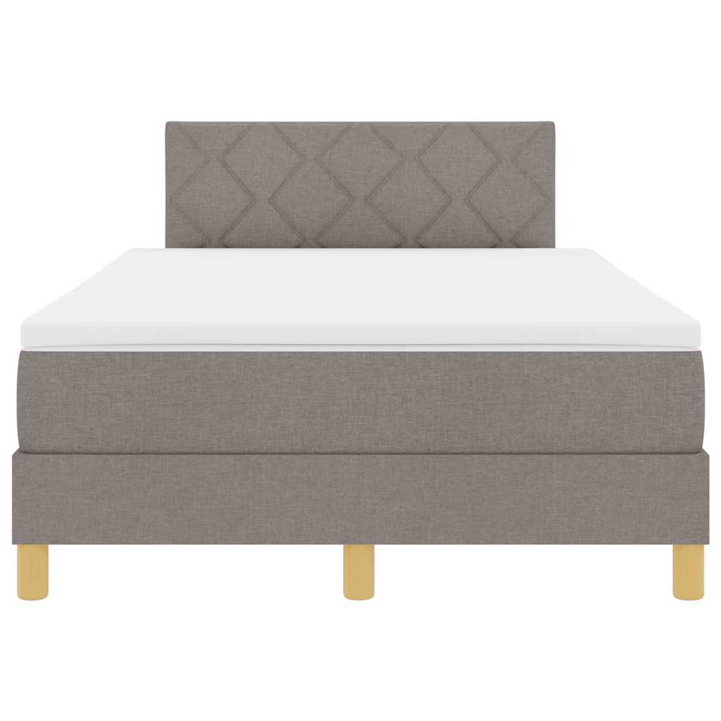 Box spring seng med pude Gråbrun 120 x 190 cm Stof