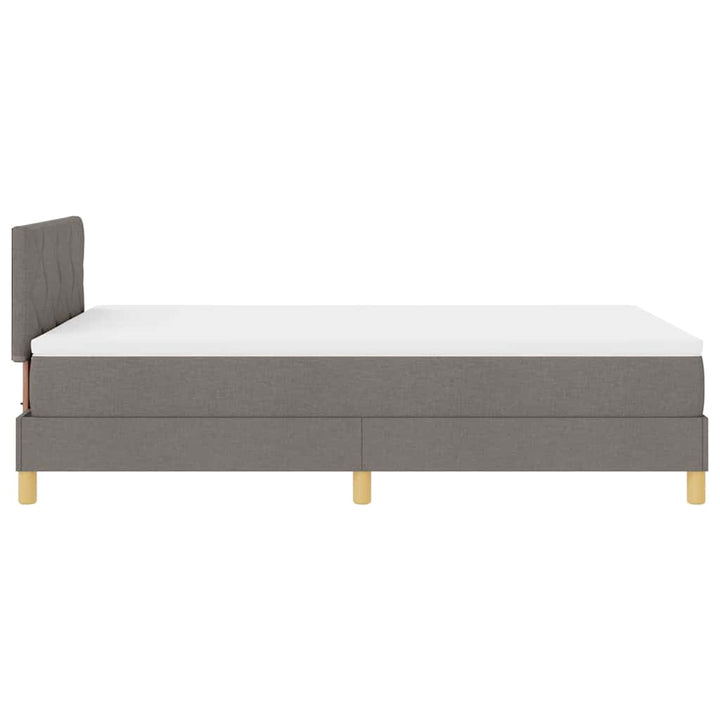 Box spring seng med pude Gråbrun 120 x 190 cm Stof