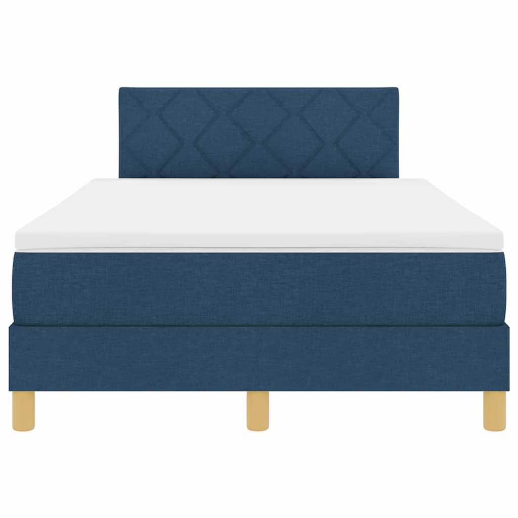 Box spring seng med pude med hovedgærde Blå 120 x 190 cm Stof
