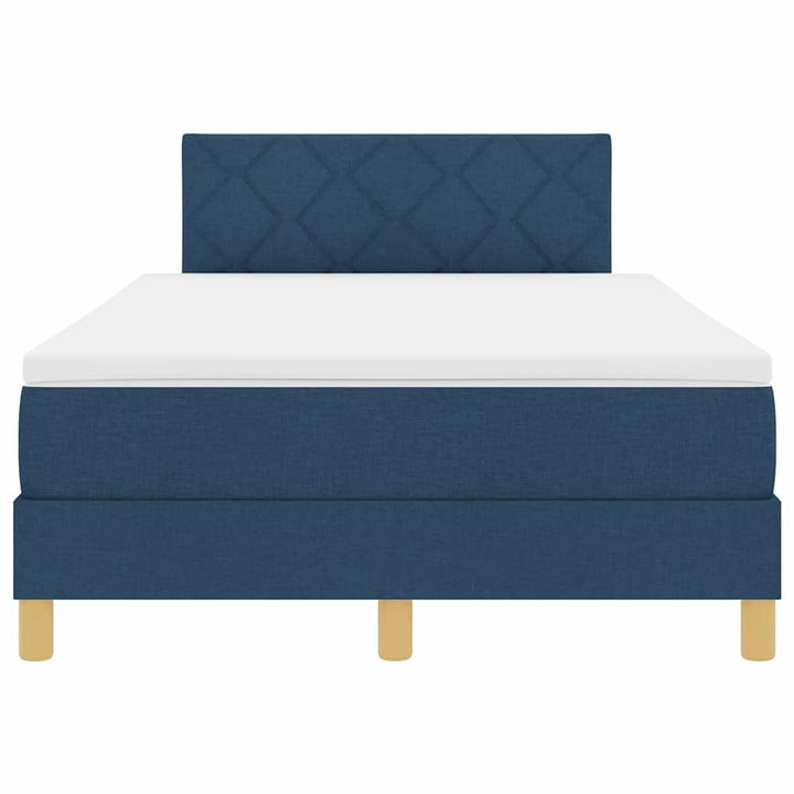 Box spring seng med pude med hovedgærde Blå 120 x 190 cm Stof
