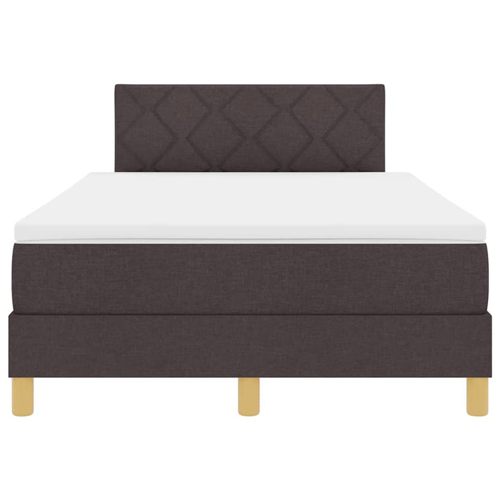 Box spring seng med pude Mørk Brun 120 x 200 cm Stof