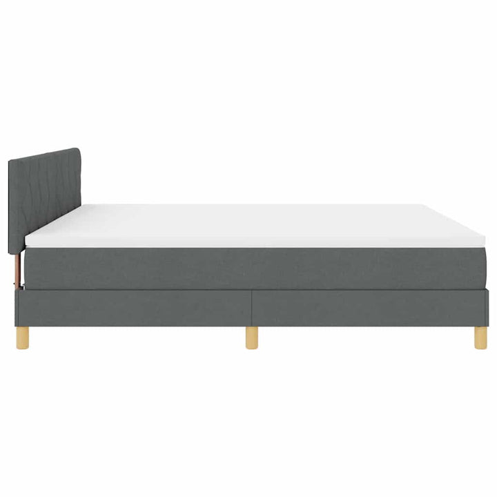 Box spring seng med pude Mørkegrå 180 x 200 cm Stof