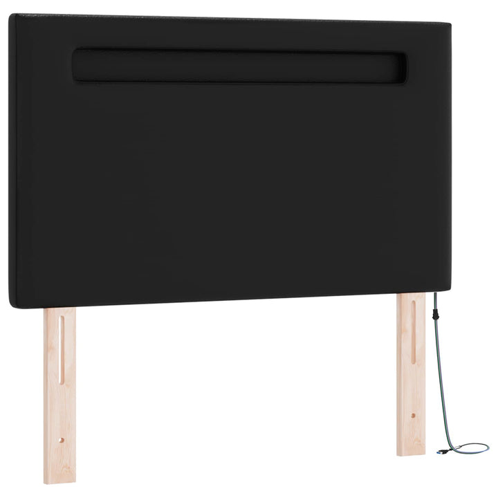 Box spring seng med madras Sort 100 x 200 cm Kunstlæder
