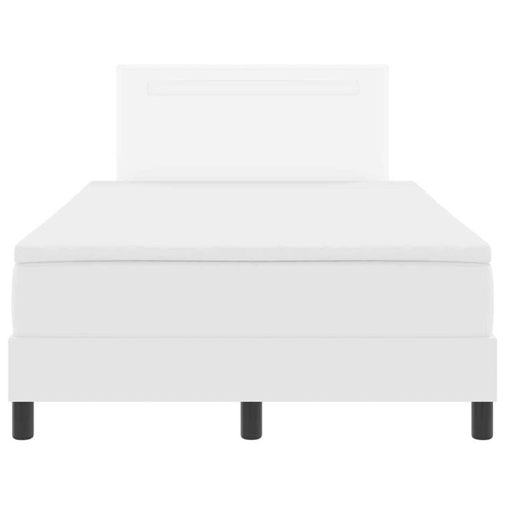Box spring seng med madras Hvid 120 x 190 cm Kunstlæder