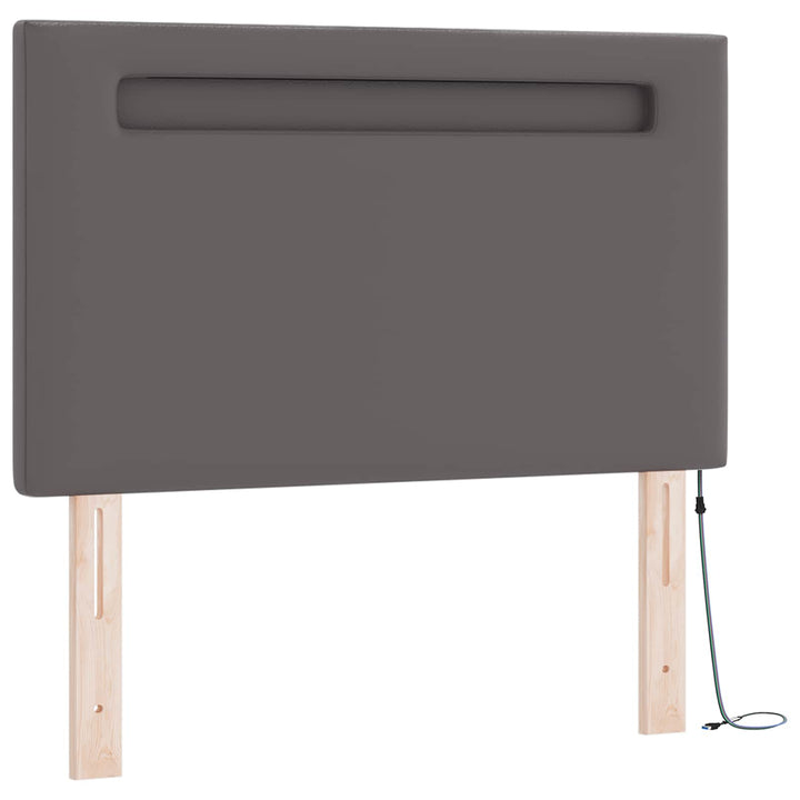 Box spring seng med madras Grå 120 x 190 cm Kunstlæder