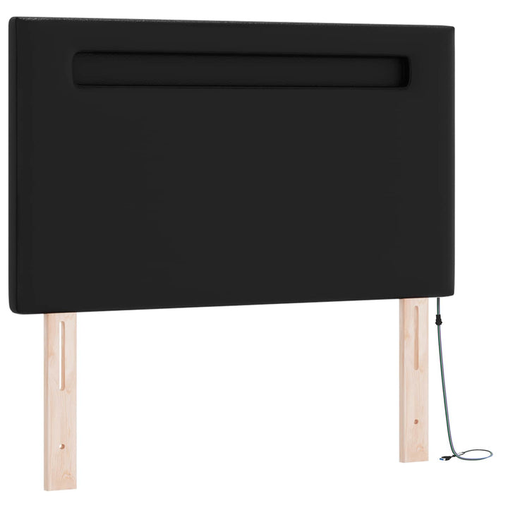 Box spring seng med madras Sort 120 x 200 cm Kunstlæder